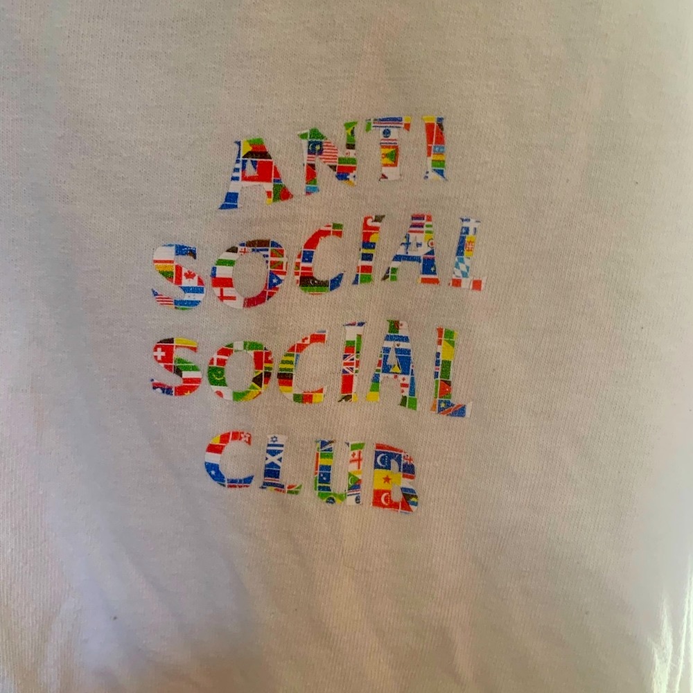 Anti Social Social Club Flag Tee Shirt, Size Small